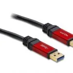 DeLock USB 3.0 Cable USB-A male - USB-A male Μαύρο 1m 82744