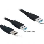 DeLock USB 3.0 Cable USB-A male - USB-A male - USB2.0-A male 0.6m (82908)