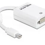 DeLock 65129 Μετατροπέας mini DisplayPort male σε DVI-I female Λευκό 1τμχ