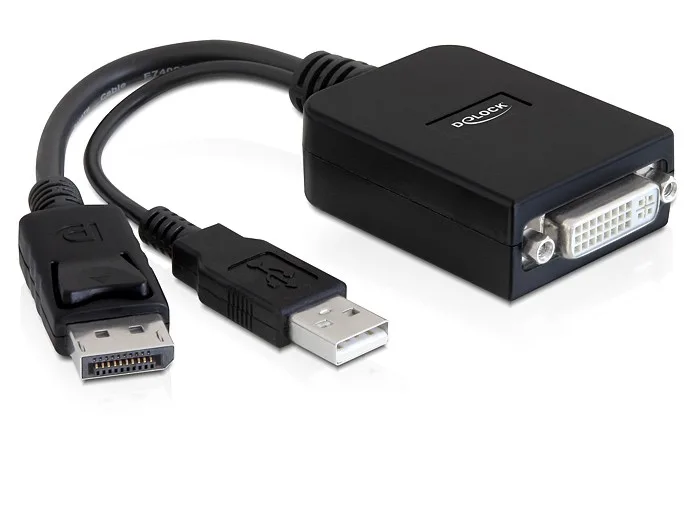 cd69bf4806b4c1eeb19aae784bc4fdef.jpg DeLock Μετατροπέας DisplayPort male σε DVI-I female 61855 - Image 1