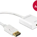 DeLock Μετατροπέας DisplayPort male σε HDMI female Λευκό 1τμχ 62608