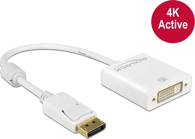 20150309112041_delock_displayport_male_dvi_i_female_62600.jpeg DeLock 62600 Μετατροπέας DisplayPort male σε DVI-I female Λευκό - Image 1