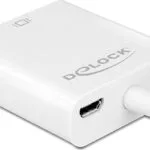 DeLock Delock Adapter HDMI Micro-D male > VGA female with Μετατροπέας micro HDMI male σε 3.5mm / VGA female Λευκό 1τμχ