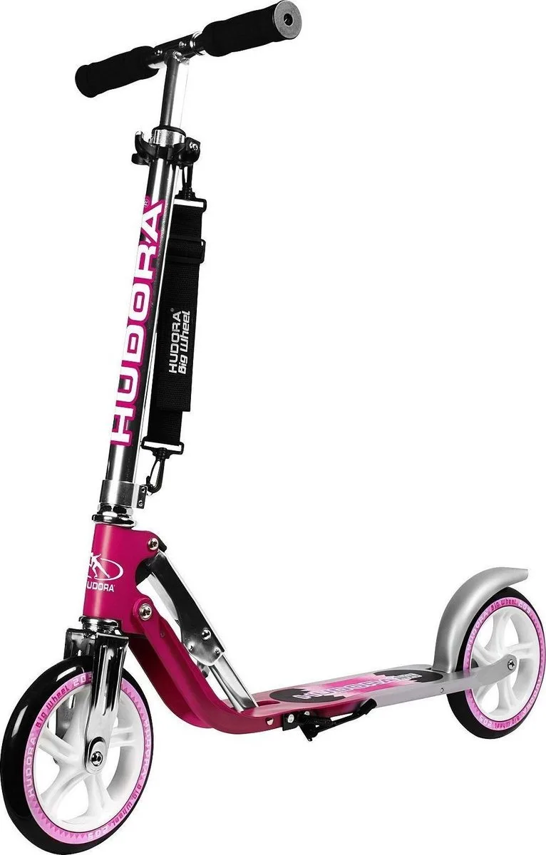 20160607130341_hudora_big_wheel_205_magenta_silver.jpeg Hudora Παιδικό Πατίνι Αναδιπλούμενο Big Wheel 205 Δίτροχο Ασημί 14764 - Image 1