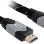 DeLock HDMI 1.4 High Speed 1080p 120Hz Angle (90°) / Braided Cable HDMI male - HDMI male 2m Μαύρο 82994