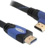 DeLock HDMI 1.4 High Speed 1080p 120Hz Angle (90°) / Braided Cable HDMI male - HDMI male 3m Μαύρο 82957