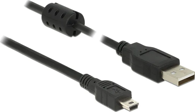 DeLock USB 2.0 Cable USB-A male - mini USB-B male 2m (84914) - Image 1