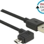 DeLock Regular USB 2.0 to micro USB Cable Μαύρο 2m (83853)