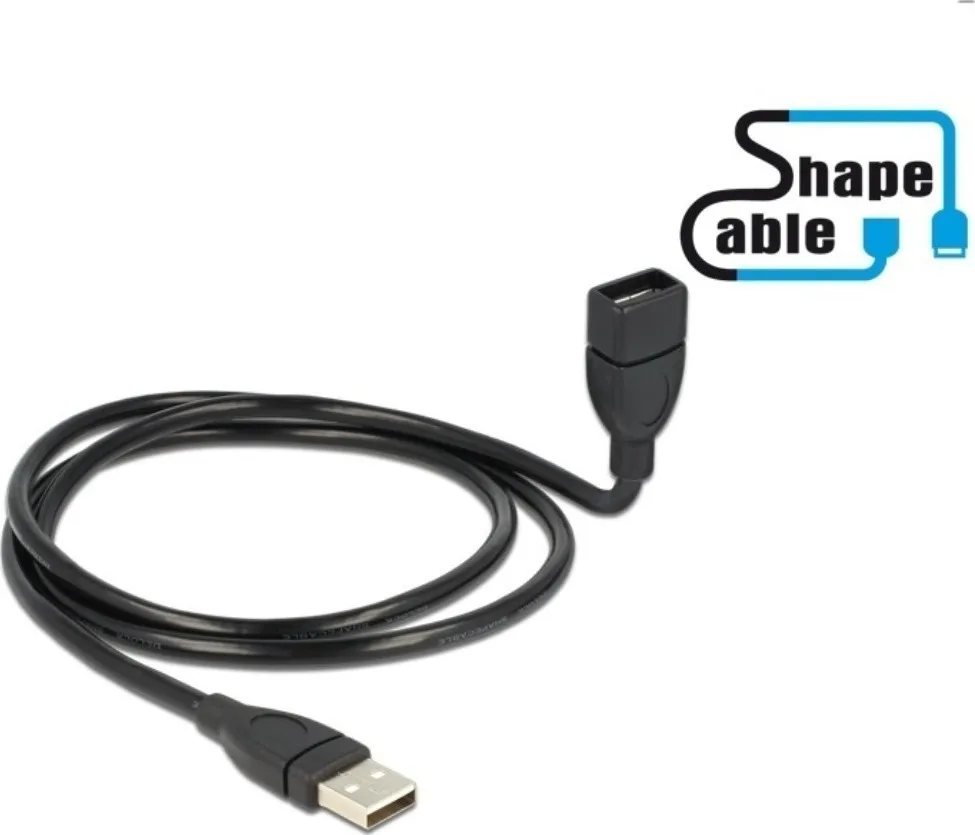 DeLock USB 2.0 Cable USB-A male - USB-A female 1m (83500) - Image 1