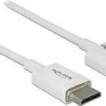 DeLock HDMI 2.0 Premium High Speed 4K 60Hz HDR Cable HDMI male - mini HDMI male 1m Λευκό 85142