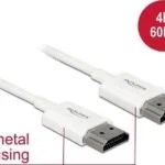 DeLock HDMI 2.0 Premium High Speed 4K 60Hz HDR Cable HDMI male - HDMI male 4.5m Λευκό 85139