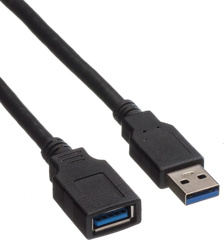 20180612140358_roline_usb_3_0_cable_usb_a_male_usb_a_female_0_8m_11_02_8977.jpeg Roline USB 3.0 Cable USB-A male - USB-A female 0.8m (11.02.8977) - Image 1