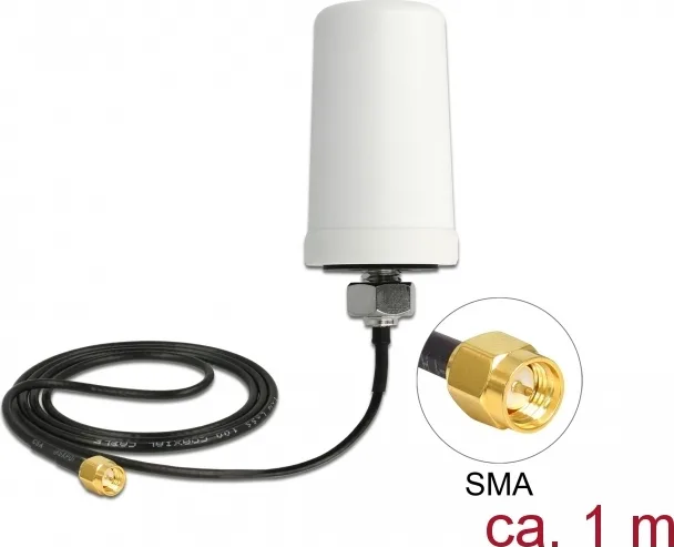 20190326144149_delock_12545.jpeg DeLock 12545 Εξωτερική Κεραία 4G Πανκατευθυντική 2dBi με σύνδεση SMA - Image 1