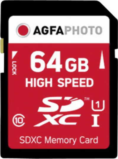 20190419114459_agfaphoto_sdxc_64gb_u1.jpeg AgfaPhoto SDXC 64GB U1 V30 UHS-I - Image 1