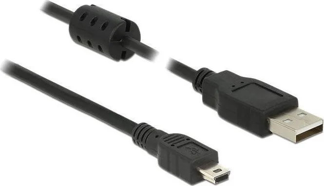 DeLock USB 2.0 Cable USB-A male - mini USB-B male 1m (84912) - Image 1
