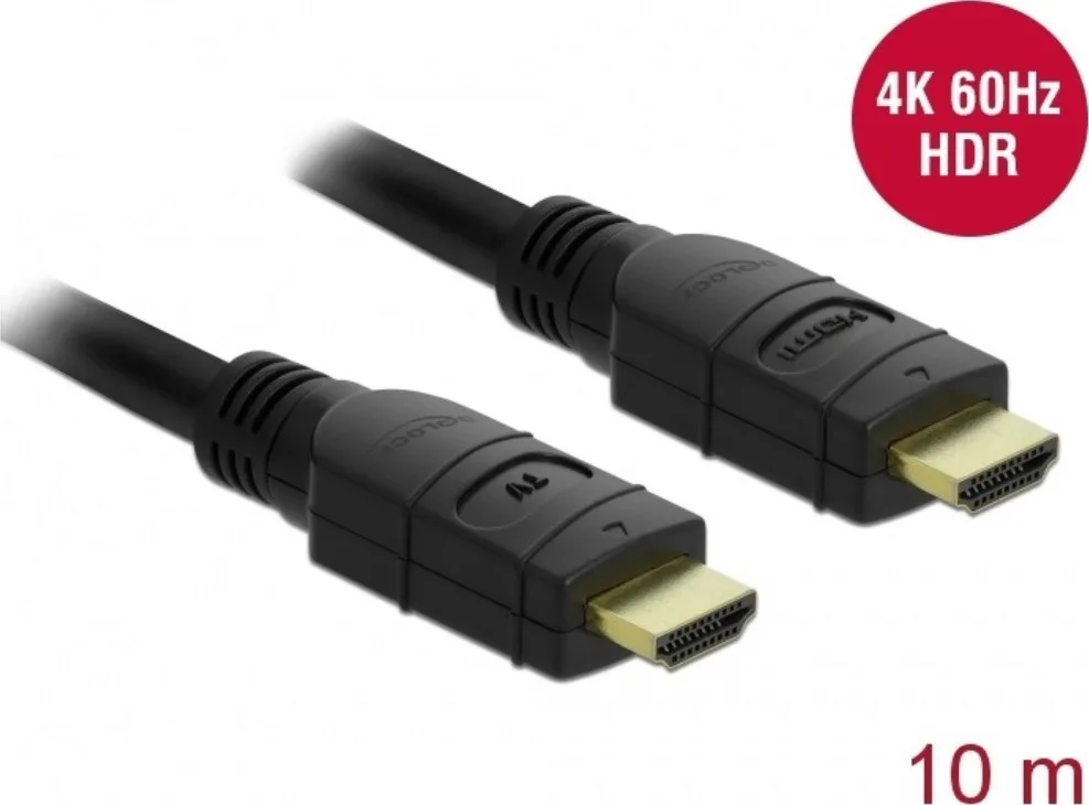 20200214143058_delock_active_cable_hdmi_male_hdmi_male_10m_85284.jpeg DeLock Active Cable HDMI male - HDMI male 10m Μαύρο 85284 - Image 1