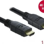 DeLock Active Cable HDMI male - HDMI male 15m Μαύρο 85285