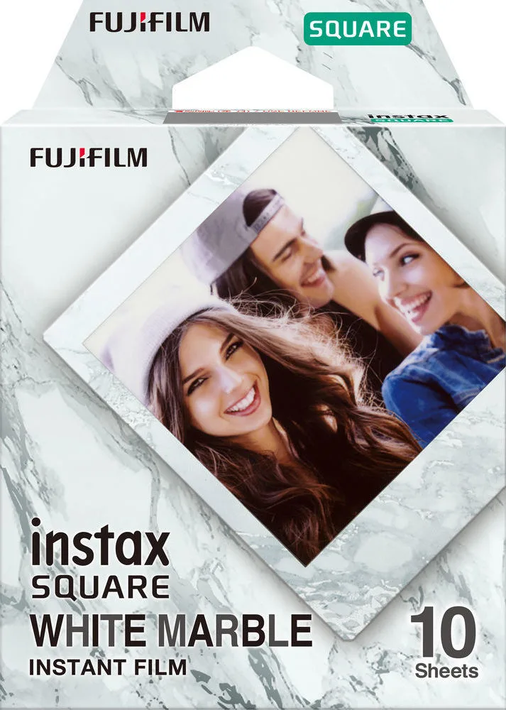 20200406163833_fujifilm_instax_square_white_marble_16656473.jpeg Fujifilm Color Instax Square Instant Φιλμ 16656473 (10 Exposures) White Marble - Image 1