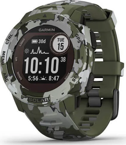 20200709142509_garmin_instinct_solar_camo_edition_lichen_camo.jpeg Garmin Instinct Solar 45mm Αδιάβροχο Smartwatch με Παλμογράφο (Lichen Camo) - Image 1