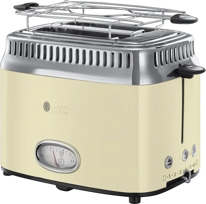 20200727122227_russell_hobbs_21682_retro.jpeg Russell Hobbs Retro 21682-56 Φρυγανιέρα 2 Θέσεων 1200W Μπεζ - Image 1