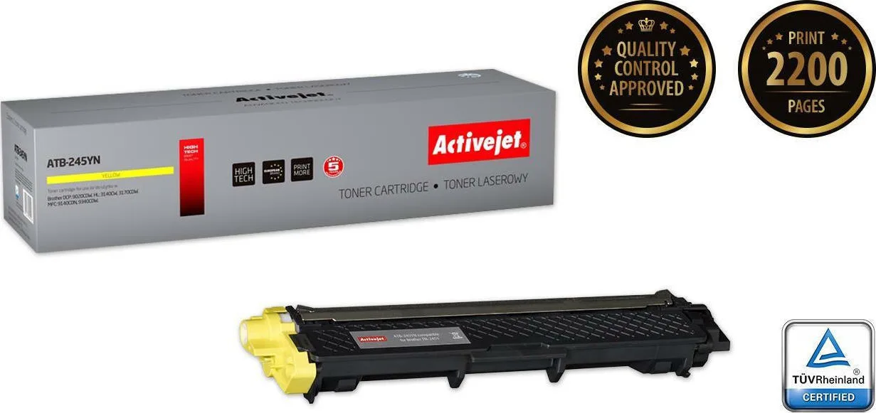 20210119145448_e05d74da.jpeg Active Jet Συμβατό Toner για Laser Εκτυπωτή Brother TN-245Y 2200 Σελίδων Κίτρινο - Image 1
