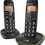 Doro PhoneEasy 100w Ασύρματο Τηλέφωνο Duo Μαύρο