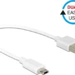 DeLock Μετατροπέας USB-A male σε micro USB male Λευκό 1τμχ 84805