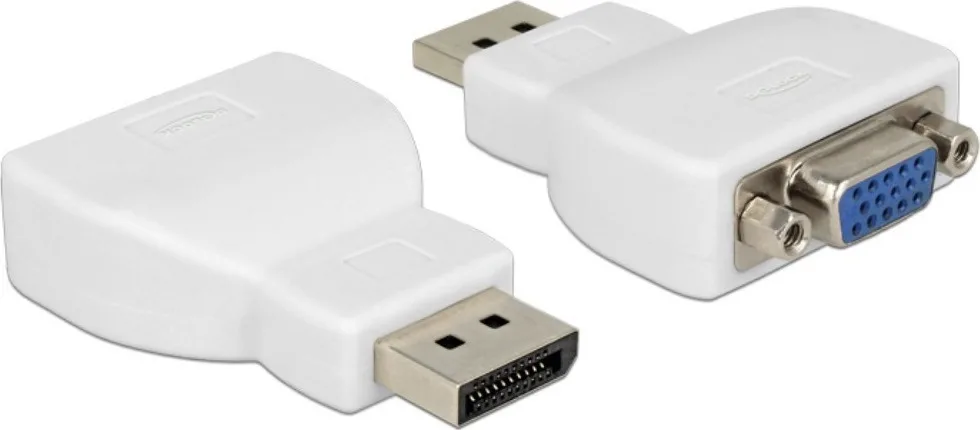 20210222130535_delock_displayport_male_vga_female_65568.jpeg DeLock Μετατροπέας DisplayPort male σε VGA female Λευκό 1τμχ 65568 - Image 1