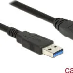 DeLock Regular USB 3.0 to micro USB Cable Μαύρο 2m (85074) 1τμχ
