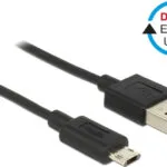 DeLock Regular USB 2.0 to micro USB Cable Μαύρο 2m (83850)
