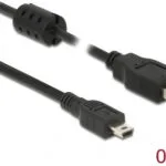 DeLock USB 2.0 Cable USB-A male - mini USB-B male Μαύρο 0.5m (84911)