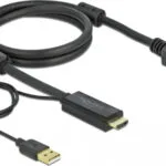 DeLock 4K 30 Hz Cable DisplayPort male - HDMI male 1m Μαύρο (85963)