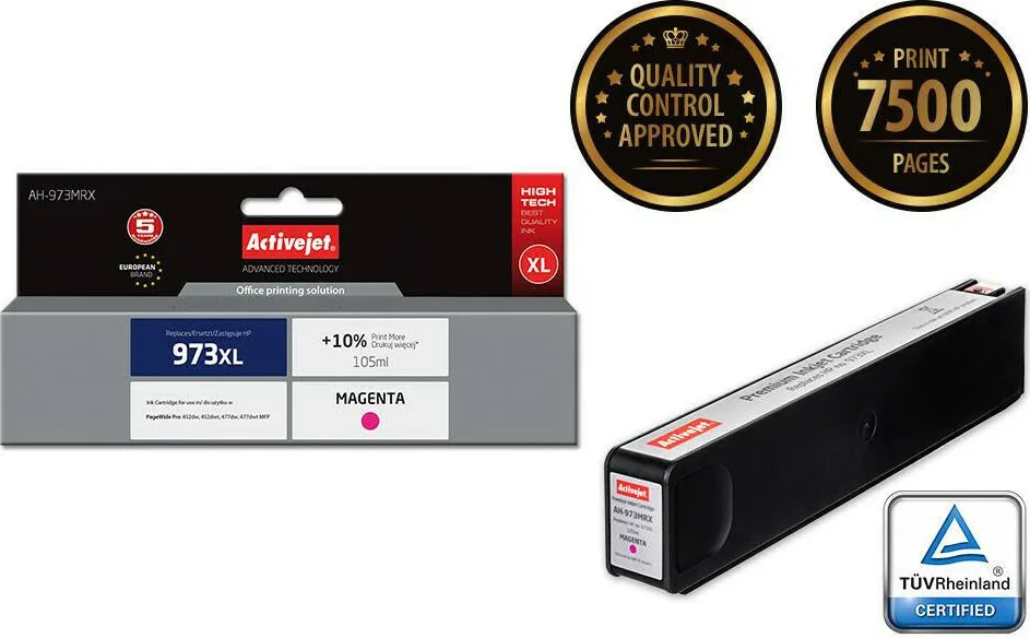 20210409115144_ef22d77a.jpeg Active Jet Συμβατό Μελάνι Εκτυπωτή InkJet HP 973XL F6T82AE 7500 Σελίδων 105ml Ματζέντα 1τμχ AH-973MRX - Image 1