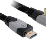 DeLock HDMI 2.0 Premium High Speed 4K 60Hz HDR Angle (90°) Cable HDMI male - HDMI male 1m Μαύρο 82993