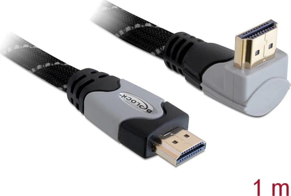 20210513094336_delock_hdmi_2_0_angle_90_cable_hdmi_male_hdmi_male_1m_mayro_82993.jpeg DeLock HDMI 2.0 Premium High Speed 4K 60Hz HDR Angle (90°) Cable HDMI male - HDMI male 1m Μαύρο 82993 - Image 1