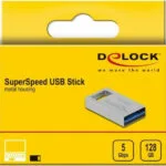 DeLock 128GB USB 3.2 Stick Ασημί