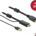 DeLock Cable DisplayPort male - HDMI male 2m Μαύρο (85964)