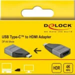 DeLock Μετατροπέας USB-C male σε HDMI female Γκρι 1τμχ 64119