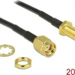 DeLock Καλώδιο RP-SMA Male - RP-SMA Female 0.2m 88876 1τμχ