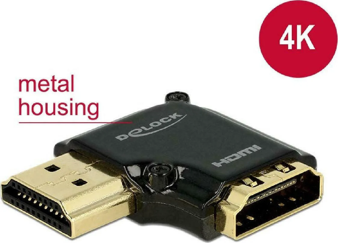 20211018084834_delock_hdmi_male_hdmi_female_65660.jpeg DeLock Μετατροπέας HDMI male σε HDMI female 1τμχ 65660 - Image 1