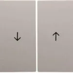 Hager S.1/B.3/B.7 Μετώπη Διακόπτη Ρολών Ρολών Ματ σε Λευκό Χρώμα 16251909