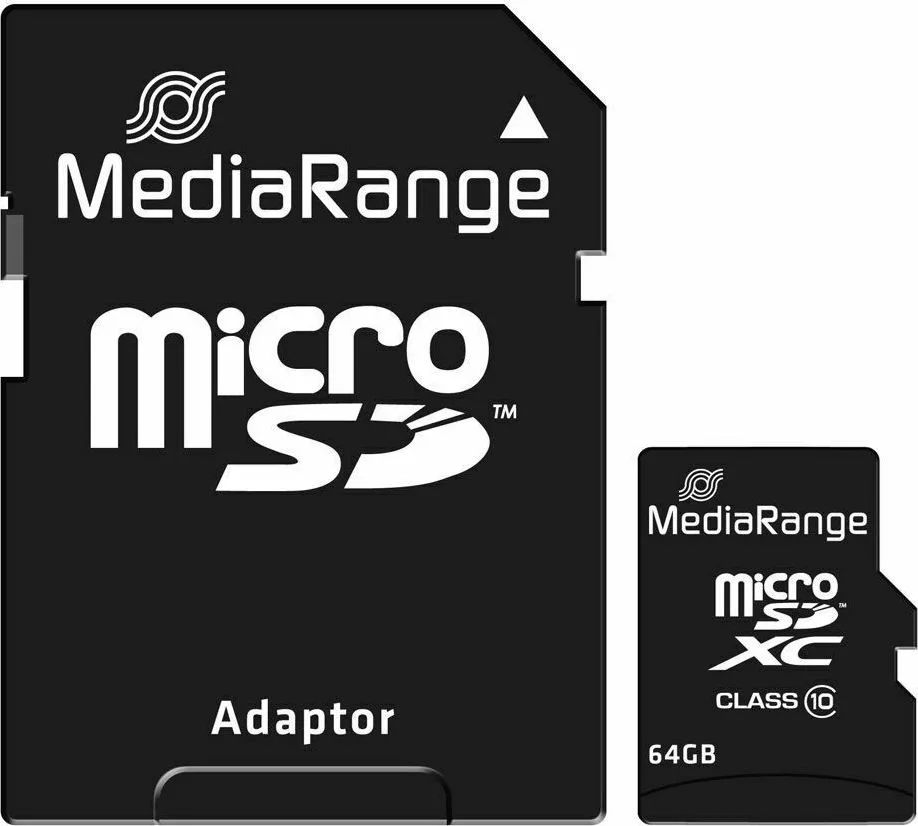 20211105121640_mediarange_microsdxc_64gb_class_10_with_adapter.jpeg MediaRange microSDXC 64GB Class 10 A1 High Speed 60MB/s με αντάπτορα - Image 1