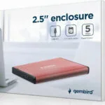 Gembird Θήκη για Σκληρό Δίσκο 2.5" SATA III με σύνδεση USB 3.0 σε Ροζ χρώμα EE2-U3S-3-P