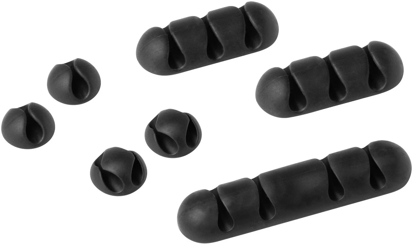 Durable Cavoline Clip Mix Clips Οργάνωσης Καλωδίων 7τμχ Μαύρο - Image 1