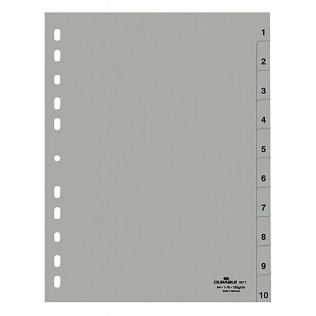 20220118121815_durable_plastika_diachoristika_gia_egrafa_a4_me_trypes_10tmch_6511.jpeg Durable Πλαστικά Διαχωριστικά για Έγγραφα A4 με Τρύπες 10τμχ 6511 - Image 1