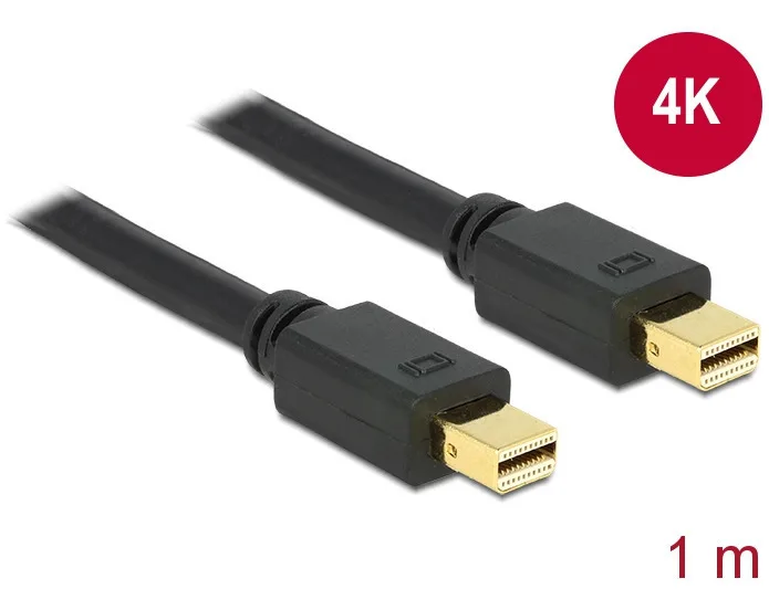 20220221153608_delock_cable_mini_displayport_male_mini_displayport_male_1m_83473.jpeg DeLock Cable mini DisplayPort male - mini DisplayPort male 1m (83473) - Image 1