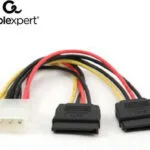 Cablexpert 4-Pin Molex - 15-Pin Sata Cable 0.3m Πολύχρωμο CC-SATA-PSY-0.3M