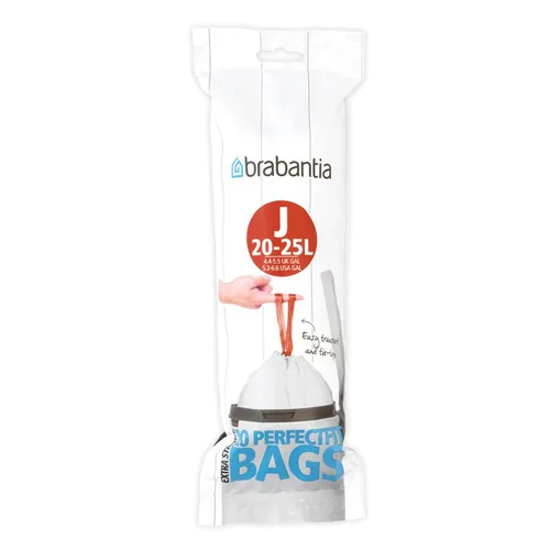 20220223104542_brabantia_sakoules_aporrimaton_me_kordoni_perfectfit_se_leyko_chroma_23lt_115585_20tmch.jpeg Brabantia Σακούλες Απορριμάτων Χωρητικότητας 23lt με Κορδόνι Type J 115585 20τμχ Λευκές - Image 1