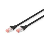 Digitus S/FTP Cat.6 (Gigabit) Καλώδιο Δικτύου Ethernet 0.5m Μαύρο 10τμχ DK-1644-005-BL-10