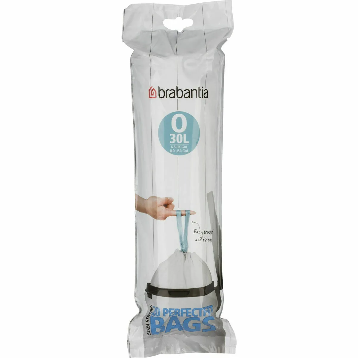 20220413112336_brabantia_sakoules_aporrimaton_me_kordoni_se_diafano_chroma_30lt_3003_49_20tmch.jpeg Brabantia Σακούλες Απορριμάτων Χωρητικότητας 30lt με Κορδόνι Type O 300349 20τμχ Λευκές - Image 1